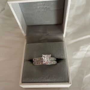 Cubic Zirconia bridal ring set. Women’s size 12